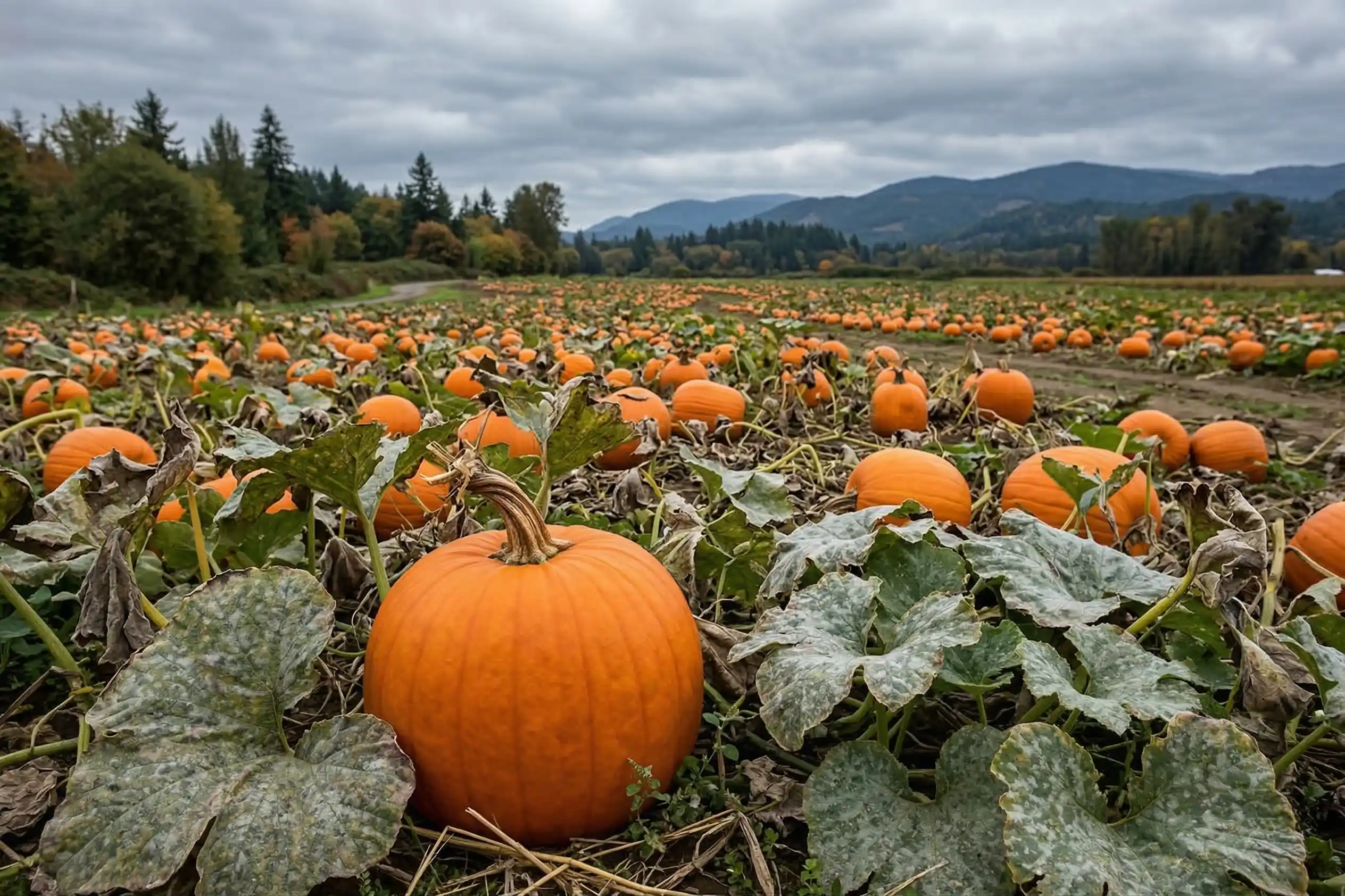 Specialist farm hire ventilation to protect pumpkin yield