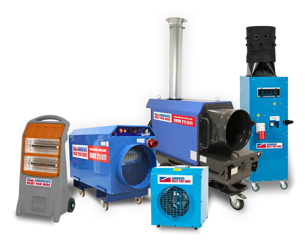 Range of portable event heaters from Andrews Heat for Hire