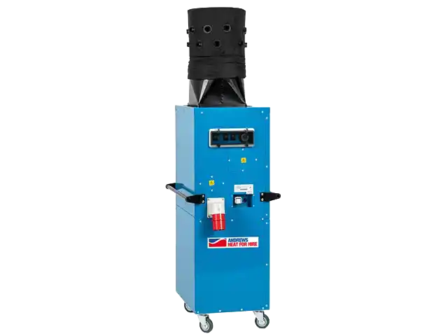 DE95 360 electric heater with 360-degree diffuser commercial heater hire