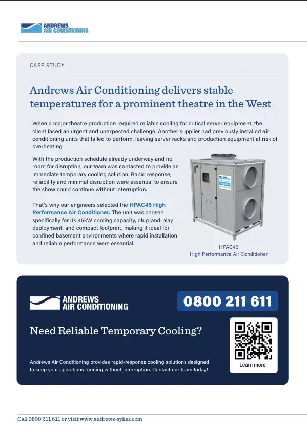 2nd Page AC Solves Theatre Server Room Overheating