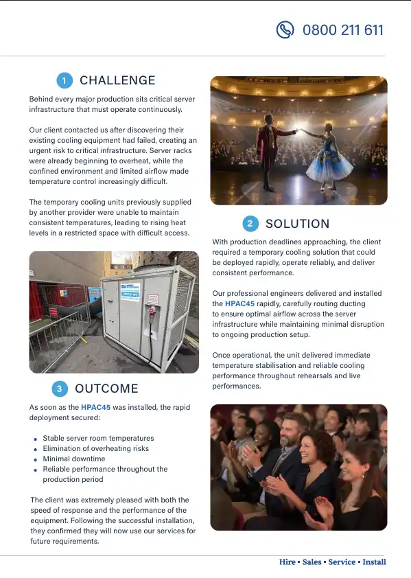 3rd Page AC Solves Theatre Server Room Overheating