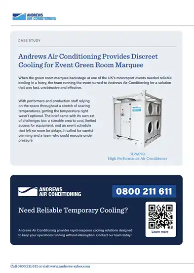 2nd page - Andrews Air Conditioning Delivers Bespoke Marquee Cooling for Motorsport Event