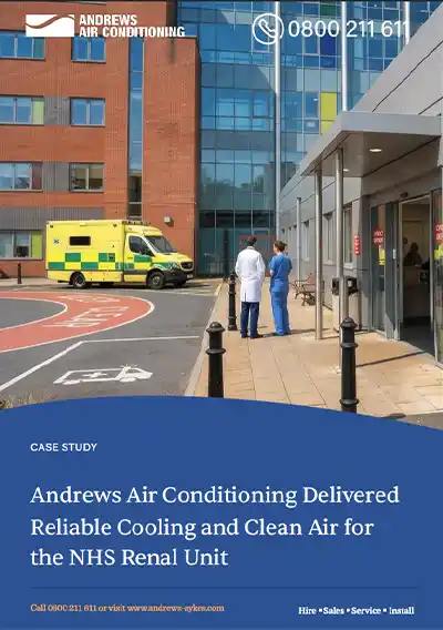 1st page of andrews air conditioning delivered cooling and clean air for an nhs renal