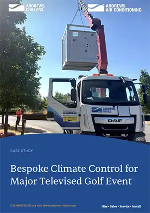 first page of a case study first page of a case study - bespoke climate control for major televised golf event